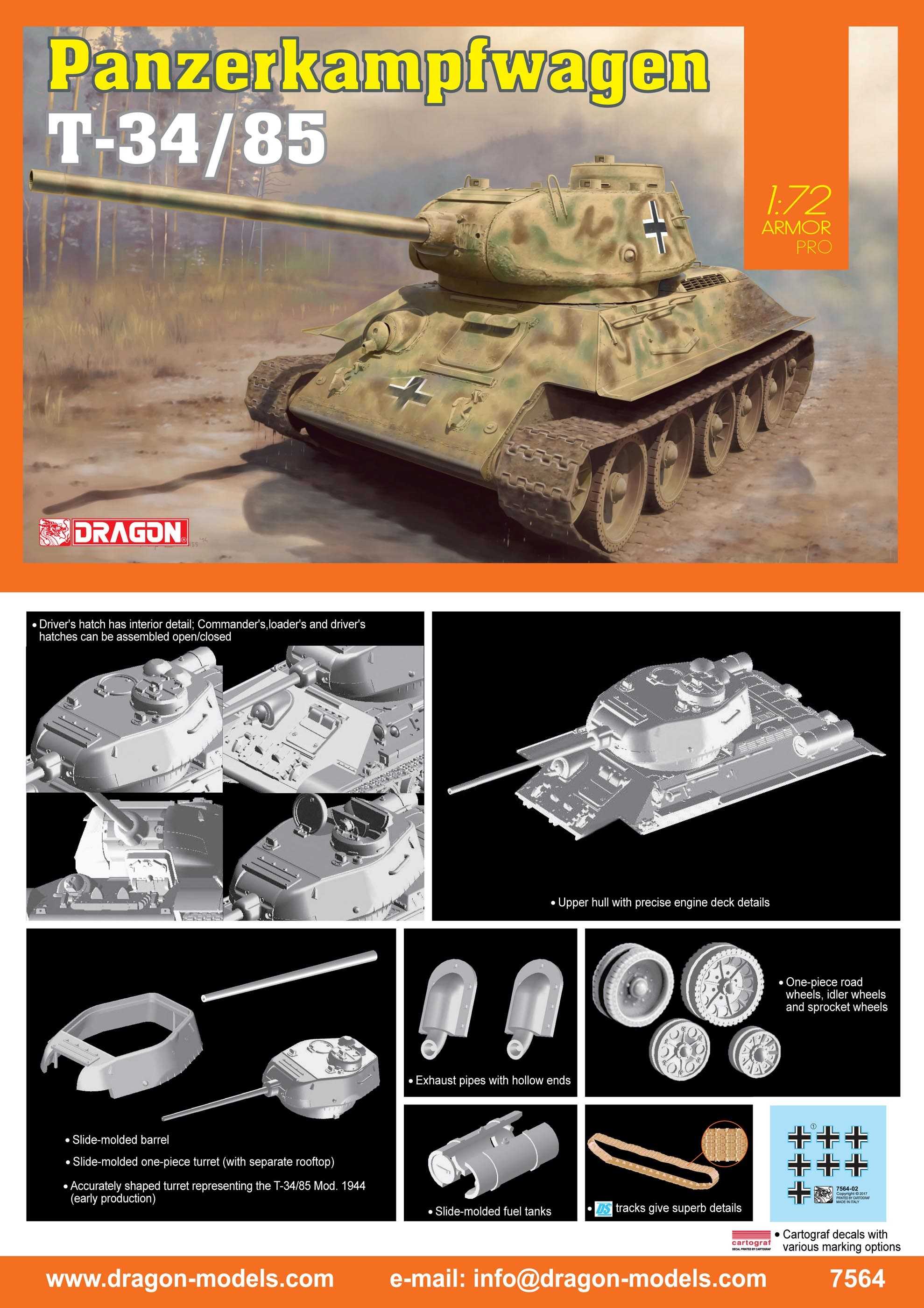 Maquette militaire - Panzerkampwagen T-34/85 Lorsque les forces armées