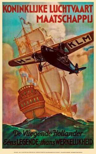 Posters et wallscrolls - KLM de Vliegende Hollander - Jan Wijga 1926--