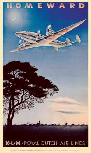 Posters et wallscrolls - KLM Homeward Royal Dutch Air Lines - Paul Erk