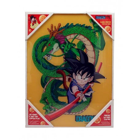  Dragonball Z poster en verre Kid Goku & Shenron 30 x 40 cm