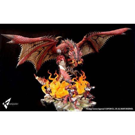 Statuette Monster Hunter diorama 1/10 Rathalos The Fiery Bundle 52 cm