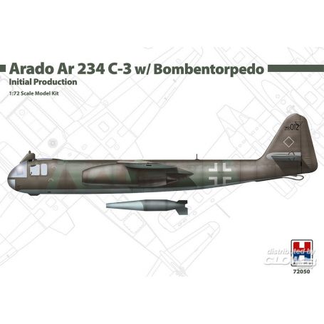 Maquette avion Arado Ar 234 C-3 avec Bombentorpedo Production Initiale
