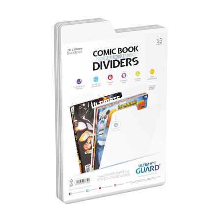  Ultimate Guard 25 intercalaires pour Comics Premium Comic Book Dividers Blanc