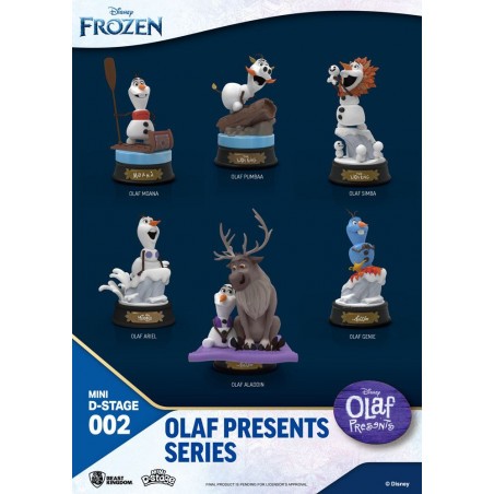 La Reine des neiges pack 6 statuettes Mini Diorama Stage Olaf Presents 12 cm