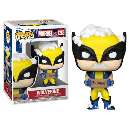 Figurines Pop MARVEL HOLIDAY - POP N° 1285 - Wolverine avec Panneau