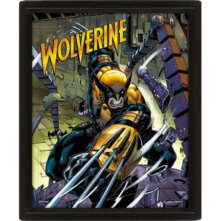  Wolverine Berserker Rage 3D Lenticular Poster Framed