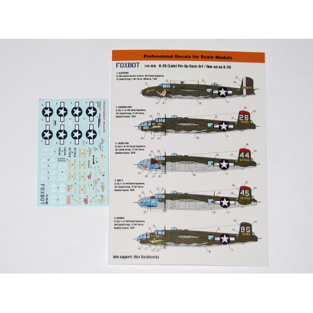  North-American B-25G/B-25J/B-25H Mitchell (Late) 'Pin-Up Nose Art and Stencils' Academy, Minicraft Model, Revell kits NEW