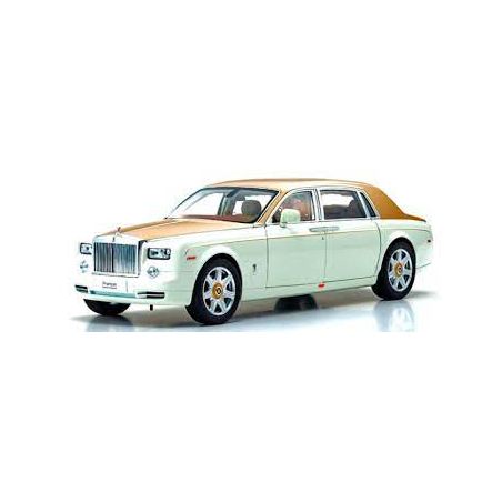 Miniature  Kyosho 1:18 Rolls-Royce Phamtom EWB 2012 English White/Gold