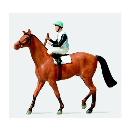 Figurine Jockey sur un cheval