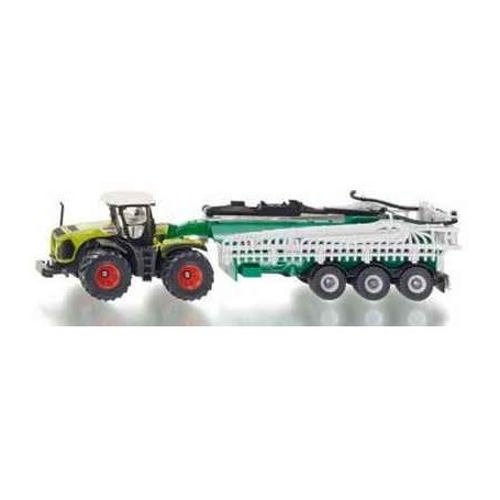 Miniature agricole Claas Xeron + trailer spreader