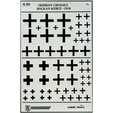  Décal German WWI Crosses/Balkan Kreuz 1918